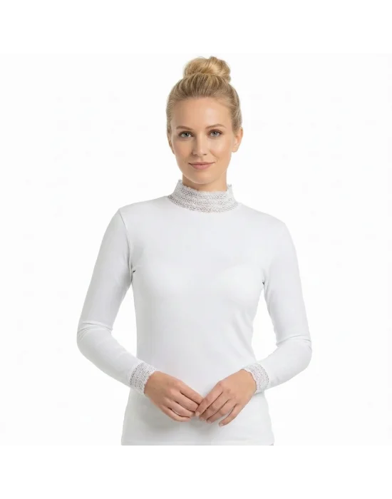 Şahinler Long-Sleeved Bodysuit with Lace B622