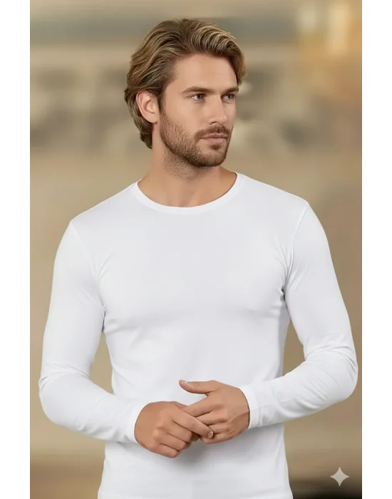 Şahinler Erkek Likralı Uzun Kol O Yaka E070