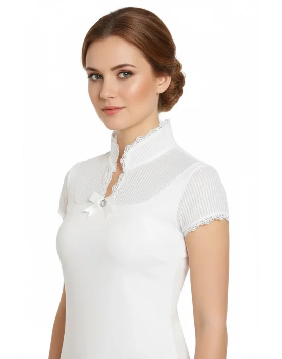 Şahinler Fiyonglu Dantelli Bluz B620