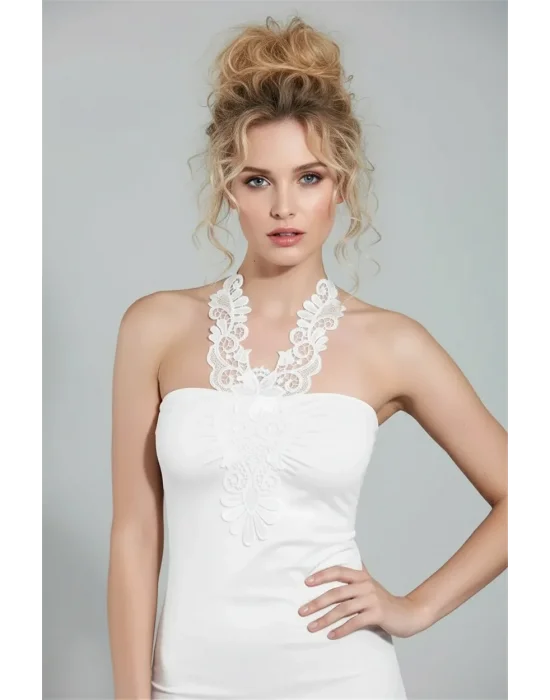 Şahinler Güpürlü Straples Atlet B378