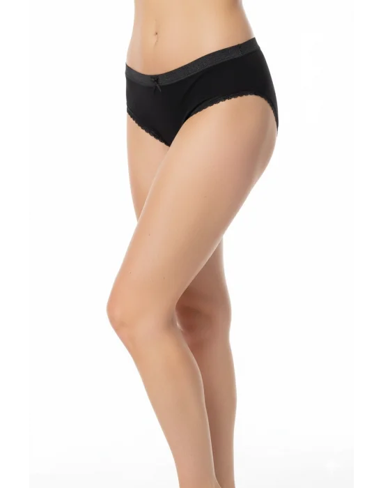 Şahinler Kadın için Dantel Kenarlı Siyah Renk Bikini Külot B223