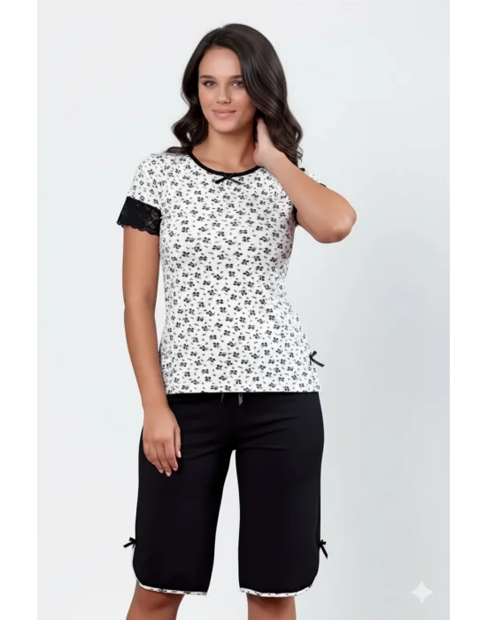 Şahinler Arm Lace Capri Set B454