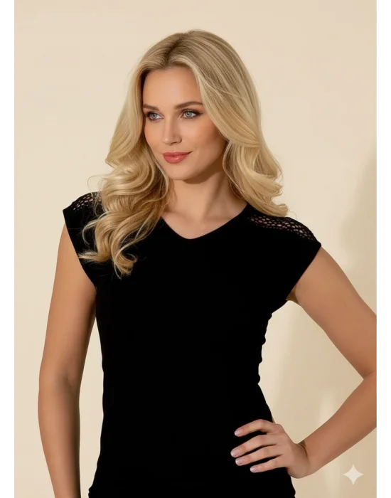 Şahinler Sıfır Kol Fileli Bluz B369