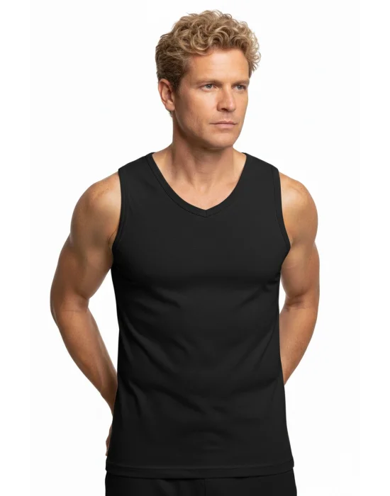 Şahinler Sıfır Kollu V Yaka Ribana Atlet E032