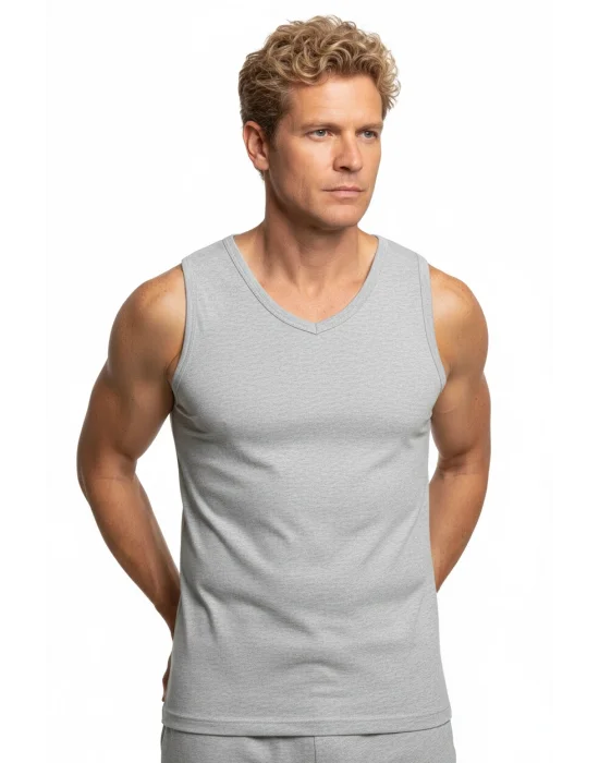 Şahinler Sıfır Kollu V Yaka Ribana Atlet E032