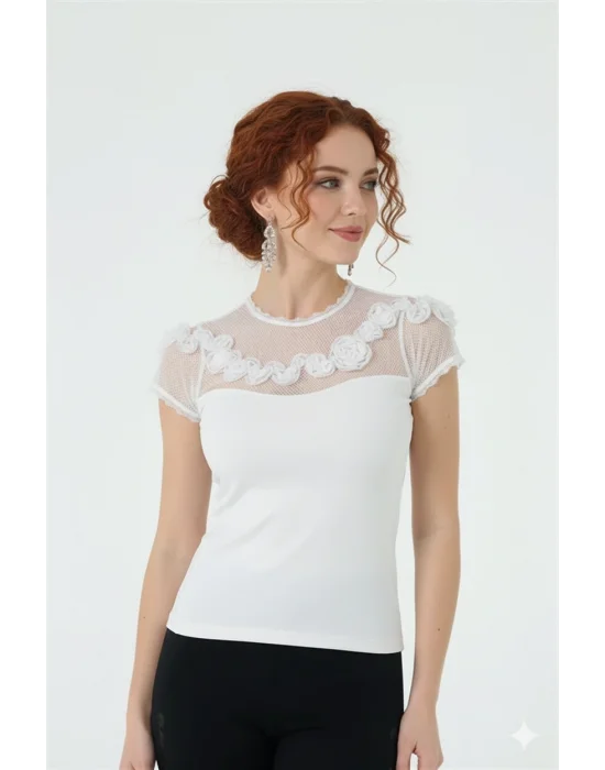 Yarım Kol Bluz Berrak Marka 2634