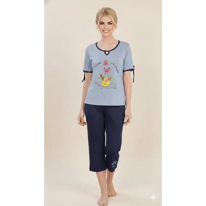 Clear Womens Capri Pajama Set 2655