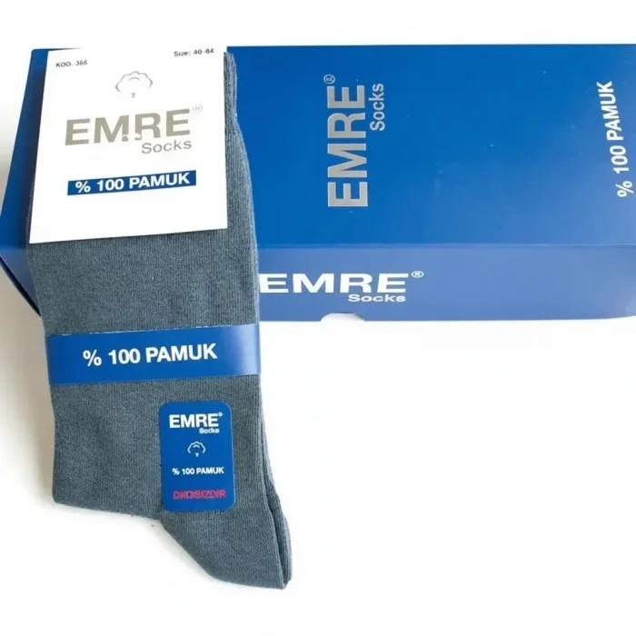 Emre Erkek Dikişsiz Çorap 100% Pamuk - 12 ADET