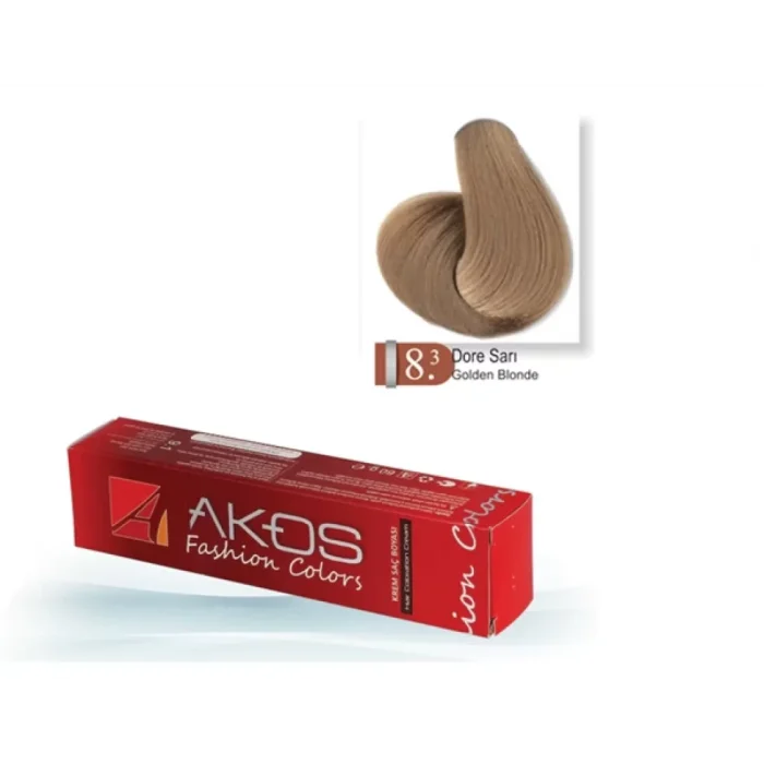 8.3 Akos Dore Sarı Renk Profesyonel Kalıcı Tüp Saç Boyası 60Gr