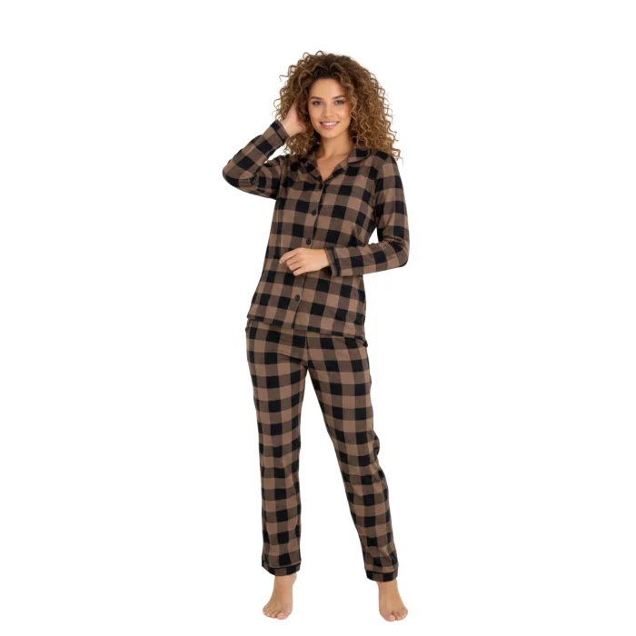 9209 Kly Kadın Düğmeli Pijama Takımı