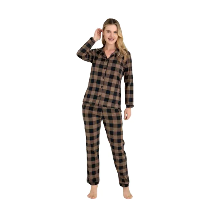 9209 Kly Kadın Düğmeli Pijama Takımı