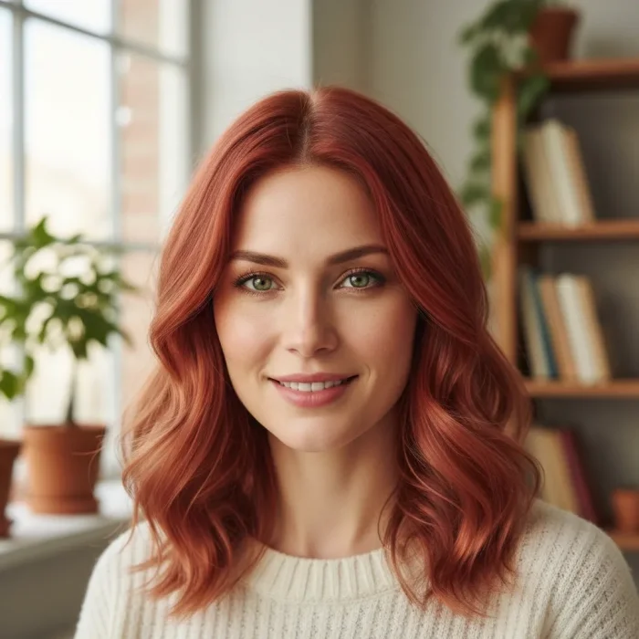 Akos Strawberry Red Hair Dye 7.52 4 Pieces + 4 Pieces Oxidant