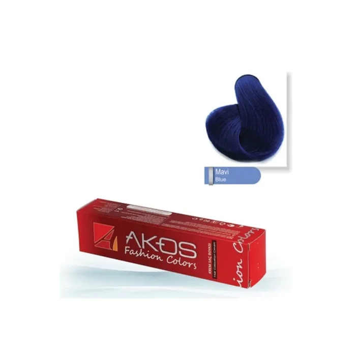 Akos Kadınlar için Mavi Renk 60 Gr Tüp Saç Boyası - Blue