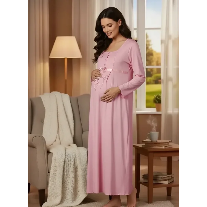 Berrak Womens Maternity Nightgown 391