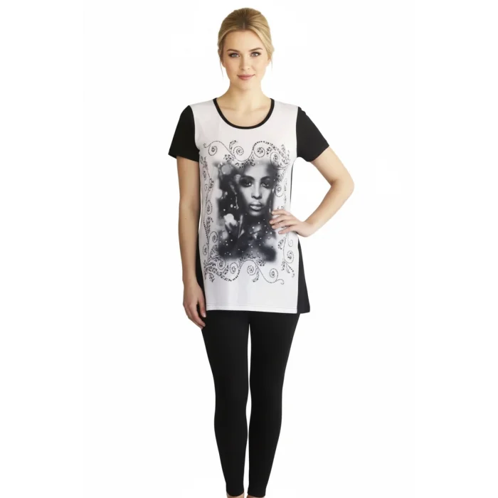 Clear Womens Rhinestone Leggings Set 2673