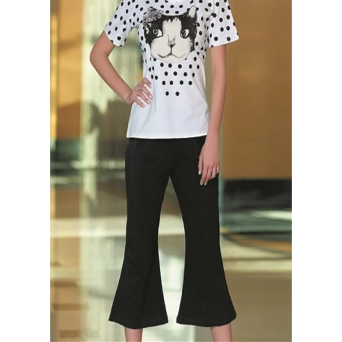 Clear Cat Printed Womens Capri Set 2465