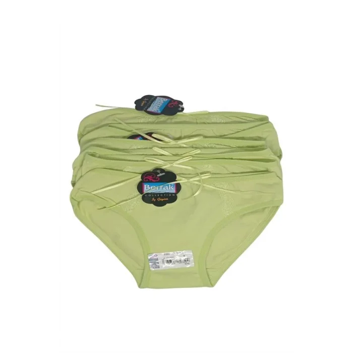 Berrak Kız Bikini Külot 6 lı 2580 1-2 yaş  yeşil