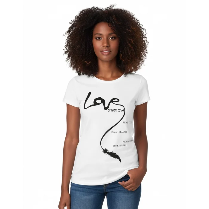 Clear Love Printed Womens T-Shirt 8007