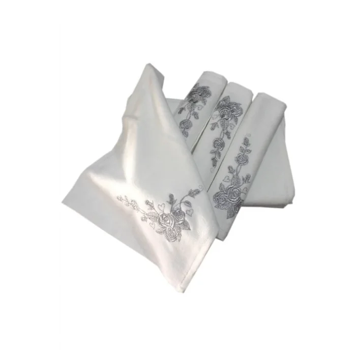 Bulteks Simli Nakışlı Kadife Desen 5 Havlu 30X50