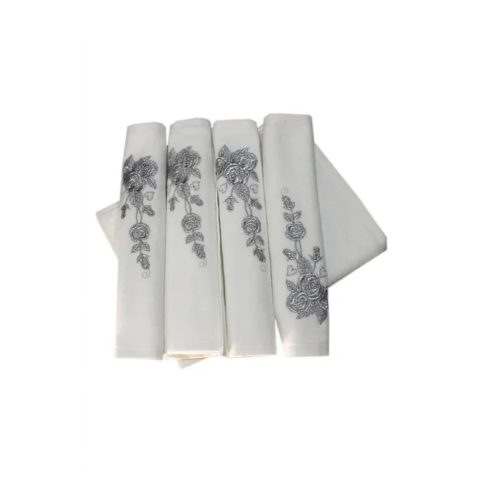 Bulteks Simli Nakışlı Kadife Desen 5 Havlu 30X50