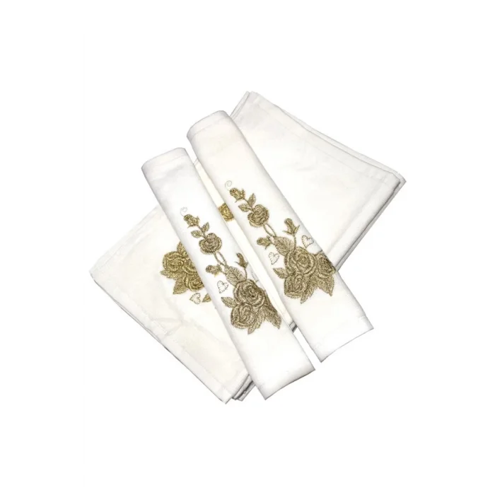 Bulteks Simli Nakışlı Kadife El Havlusu 30x50 Desen 4