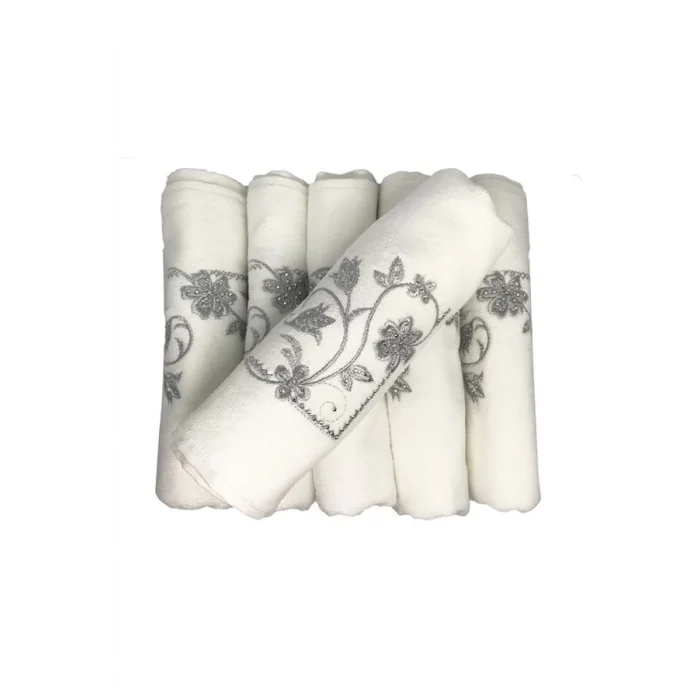 Bulteks Simli Nakışlı Kadife Havlu 30X50 Desen 3
