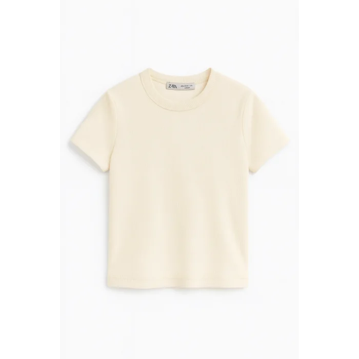 crop kısakollu body ekru