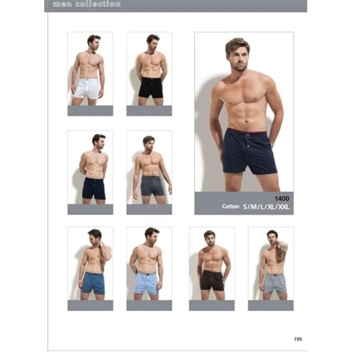Erdem Erkek Penye Boxer 1400 Asorti M