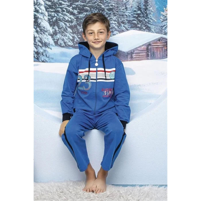 Hmd Boys Hooded Zippered Tracksuit Set 5032