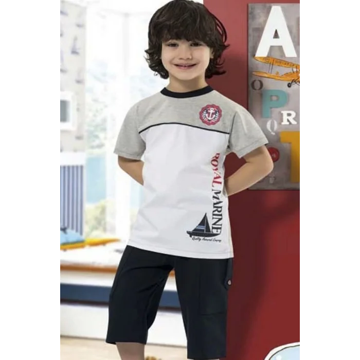 Hmd Erkek Çocuk Kısa Kollu Pijama Takımı 5192