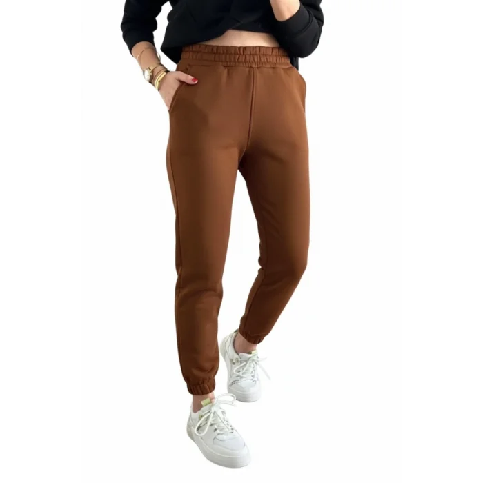 Jogger 3 İplik Şardonlu Cepli Tek Alt