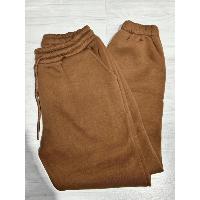 Jogger 3 İplik Şardonlu Cepli Tek Alt Siyah Siyah Kahve