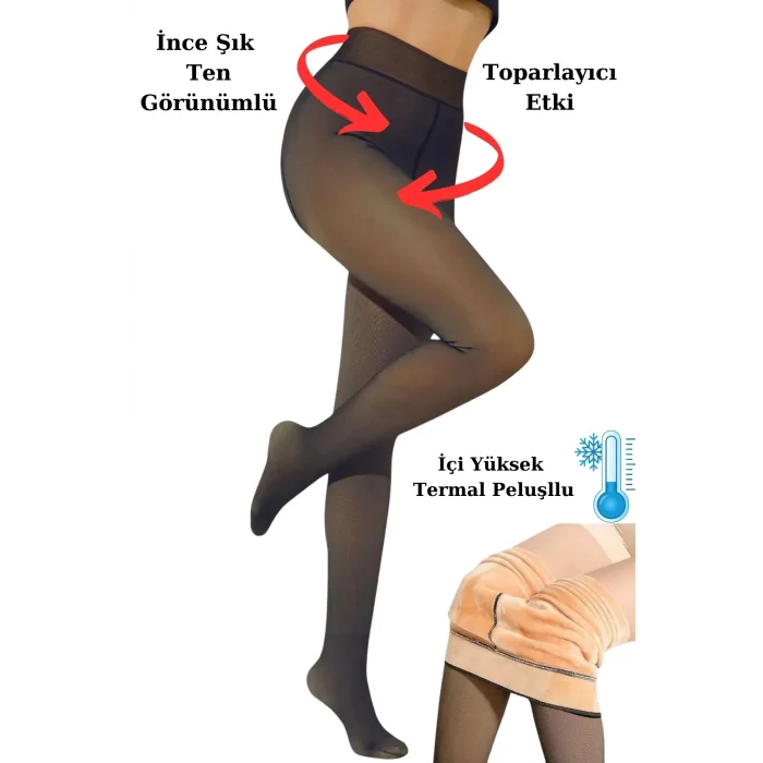 Womens Plush Leggings High Waist Winter Thermal Womens Tights Skin Tone Appearance