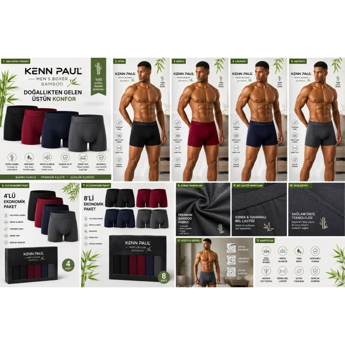Kenn Paul Bambu Erkek BOXER