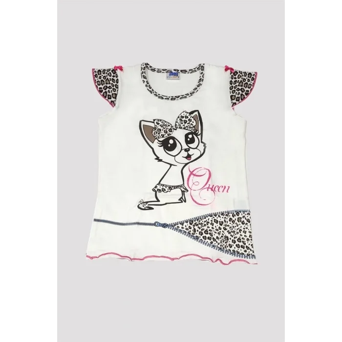 Girl Child Leopard Patterned Pajama Set 6529