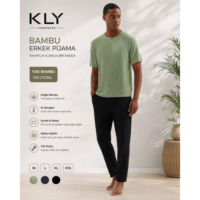 KLY Bambu Erkek Şortlu Takım