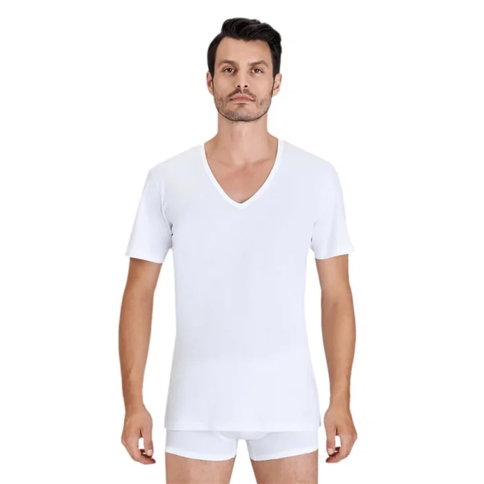 Kom Enrico (2 Li) V Yaka T-Shirt
