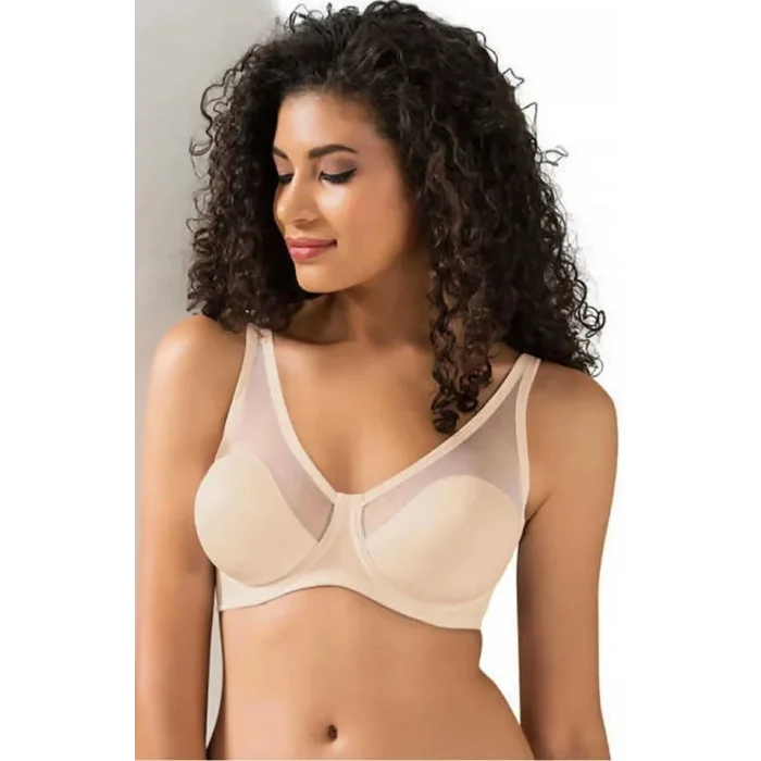 Le Jardin Tulle Covered Soft C Cup Bra 9200