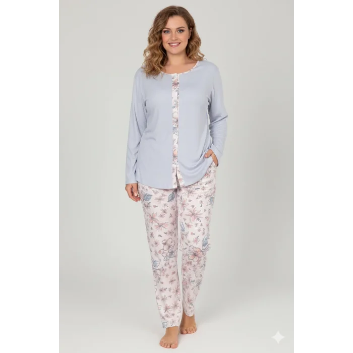 Laced Patterned Melisa Pajama Set