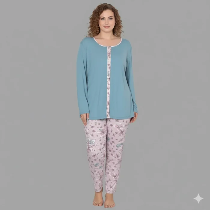 Laced Patterned Melisa Pajama Set