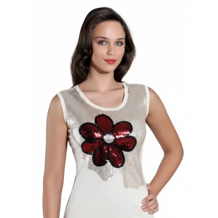 Şahinler Womens Glittery Sleeveless Vest B388