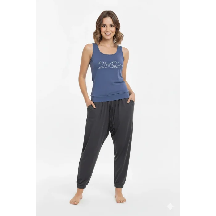 Şahinler Bayan Yazlık Poly Şalvarlı Pijama 21519