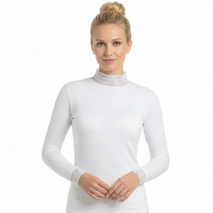 Şahinler Long-Sleeved Bodysuit with Lace B622