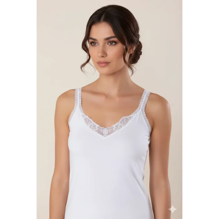 Hawk Collar and Straps Lace Tank Top B443