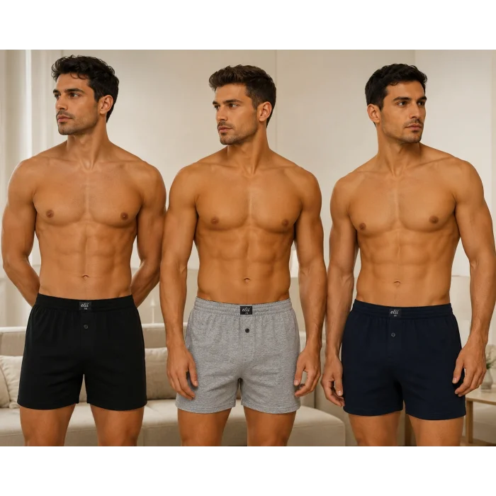 Tutku Elit Havlu Belli düğmeli Saf Pamuk Erkek Boxer