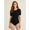 Womens Bicycle Collar Snap Bodysuit B861