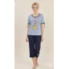 Clear Womens Capri Pajama Set 2655