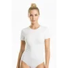 Dorya Short Sleeve Closed Neck Bodysuit 1065