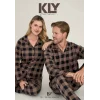 9209 Kly Kadın Düğmeli Pijama Takımı