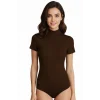 Clear 2054 Lycra Fisherman Collar Half Sleeve Snap Bodysuit